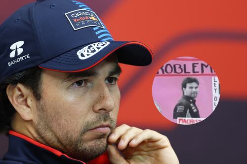 Exhiben a Checo Pérez en cartel de la marcha del 8M: Por esto lo acusan