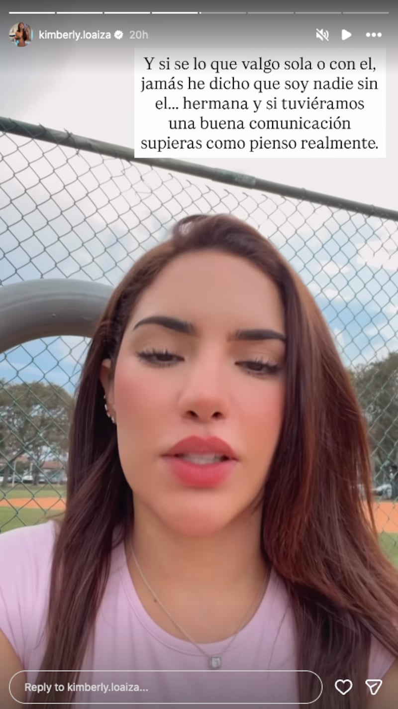 Historia de Kimberly Loaiza en Instagram