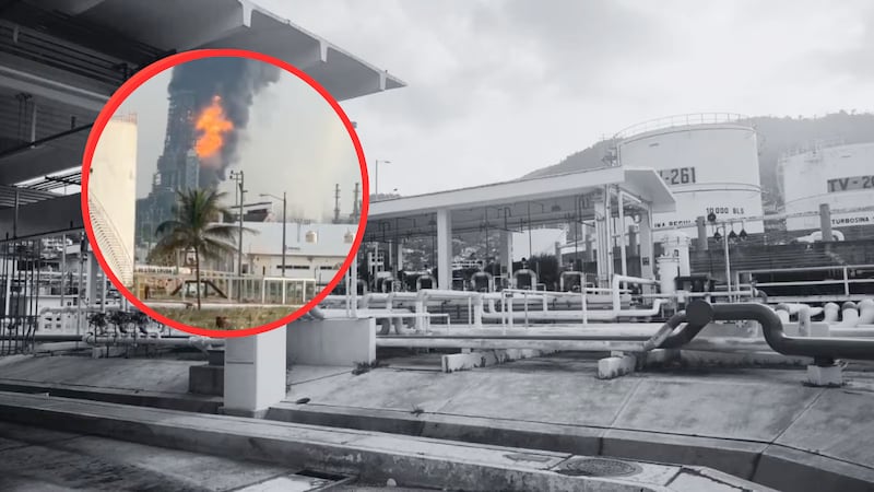 Videos del incendio en Dos Bocas desatan alarma; Sheinbaum asegura que está controlado