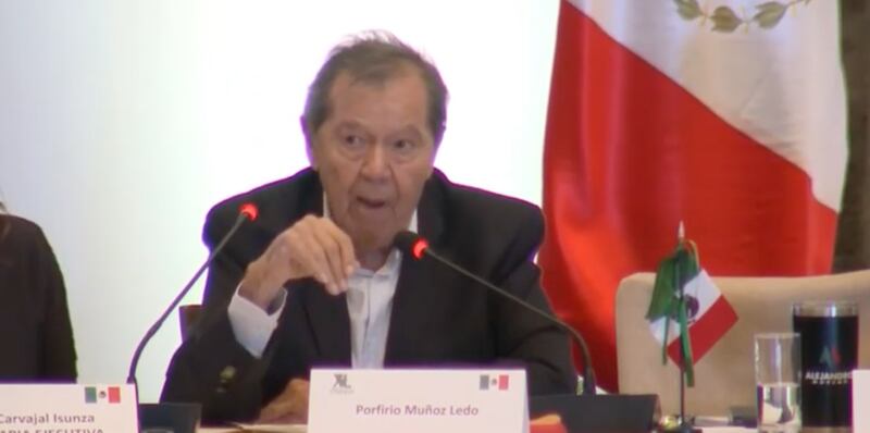Porfirio Muñoz Ledo durante la XL Reunión Plenaria de la Conferencia Permanente de Partidos Políticos de América Latina (COPPPAL) (Especial).