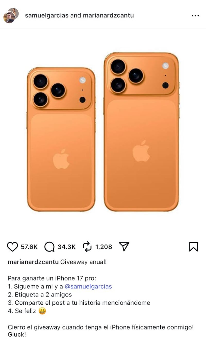 iPhone 17 pro gratis