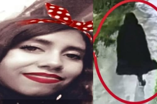 ¿Lo conocía? Filtran nuevo video de Amanda Castro caminando con el “degollador de la túnica negra”