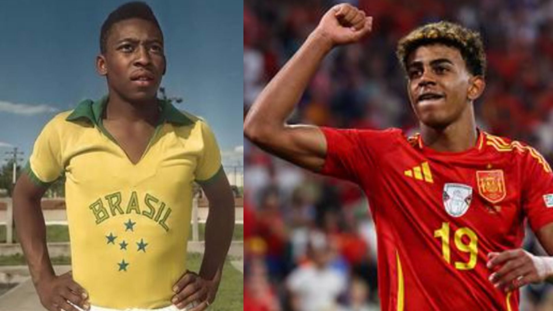 Pelé y Lamine Yamal