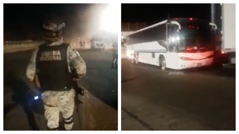 Guardia Nacional dispara contra autobús