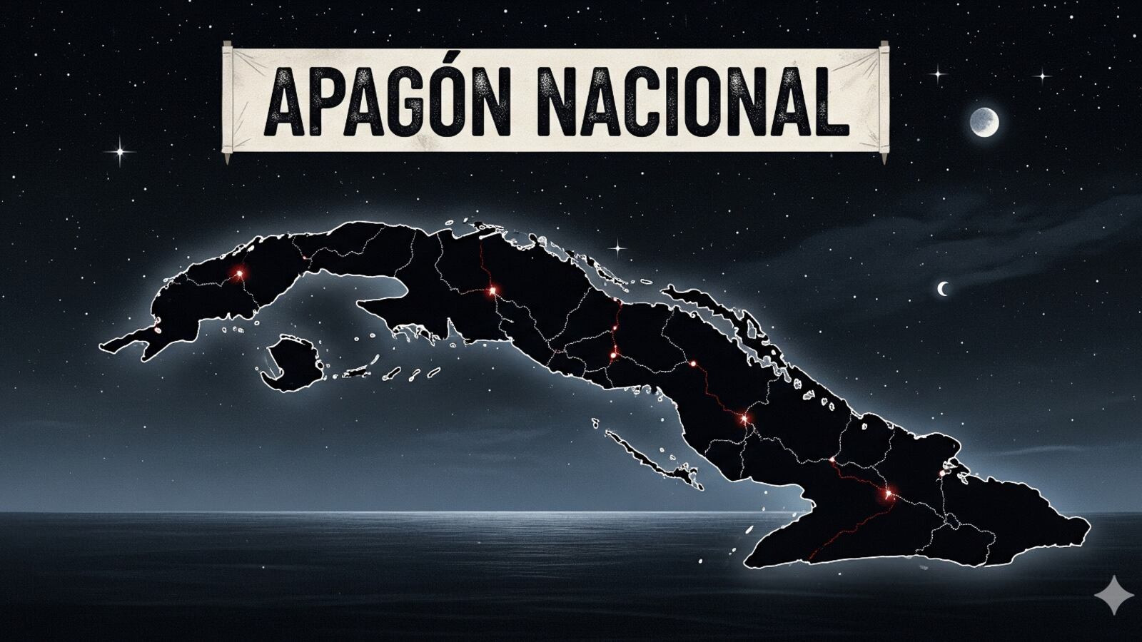 La isla quedó sin electricidad a las 9:14 de la mañana de este miércoles.