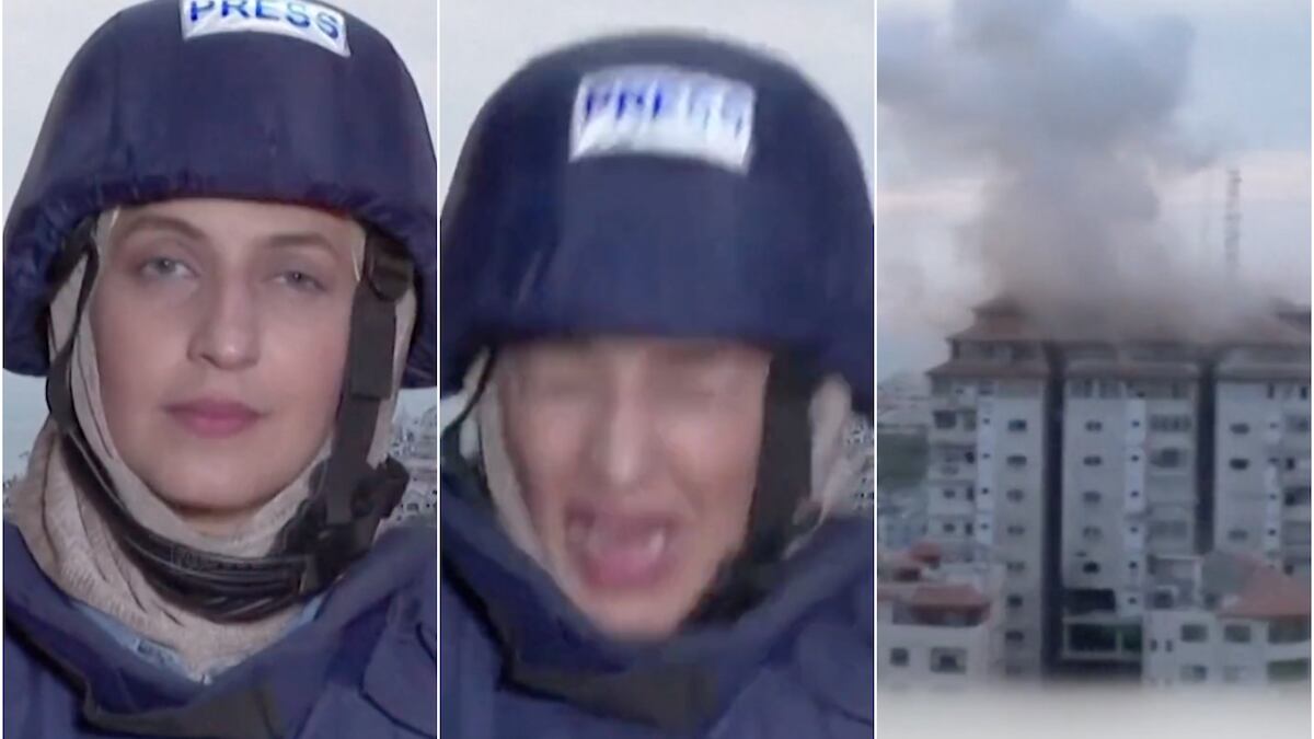 La reportera informaba en vivo desde Gaza cuando cayó un misil. (Especial)