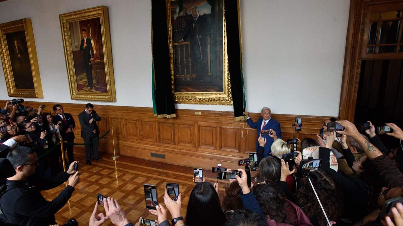AMLO-Retrato-galería-Palacio-Nacional-pintura
