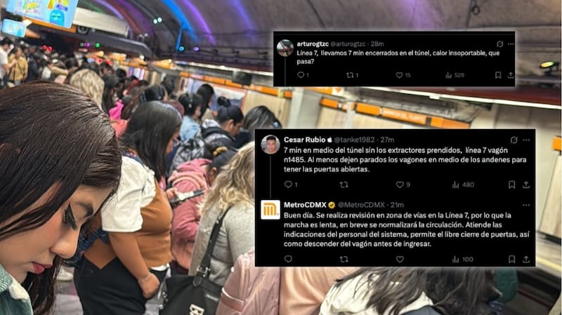 Línea 7 con severos retrasos en el avance de trenes