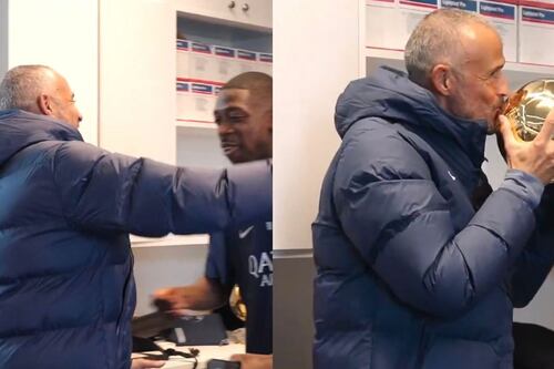 Video: Así recibió Luis Enrique a Dembelé tras ganar el Balón de Oro 2025
