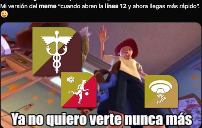 Memes por la reapertura de la Línea 12 del Metro.