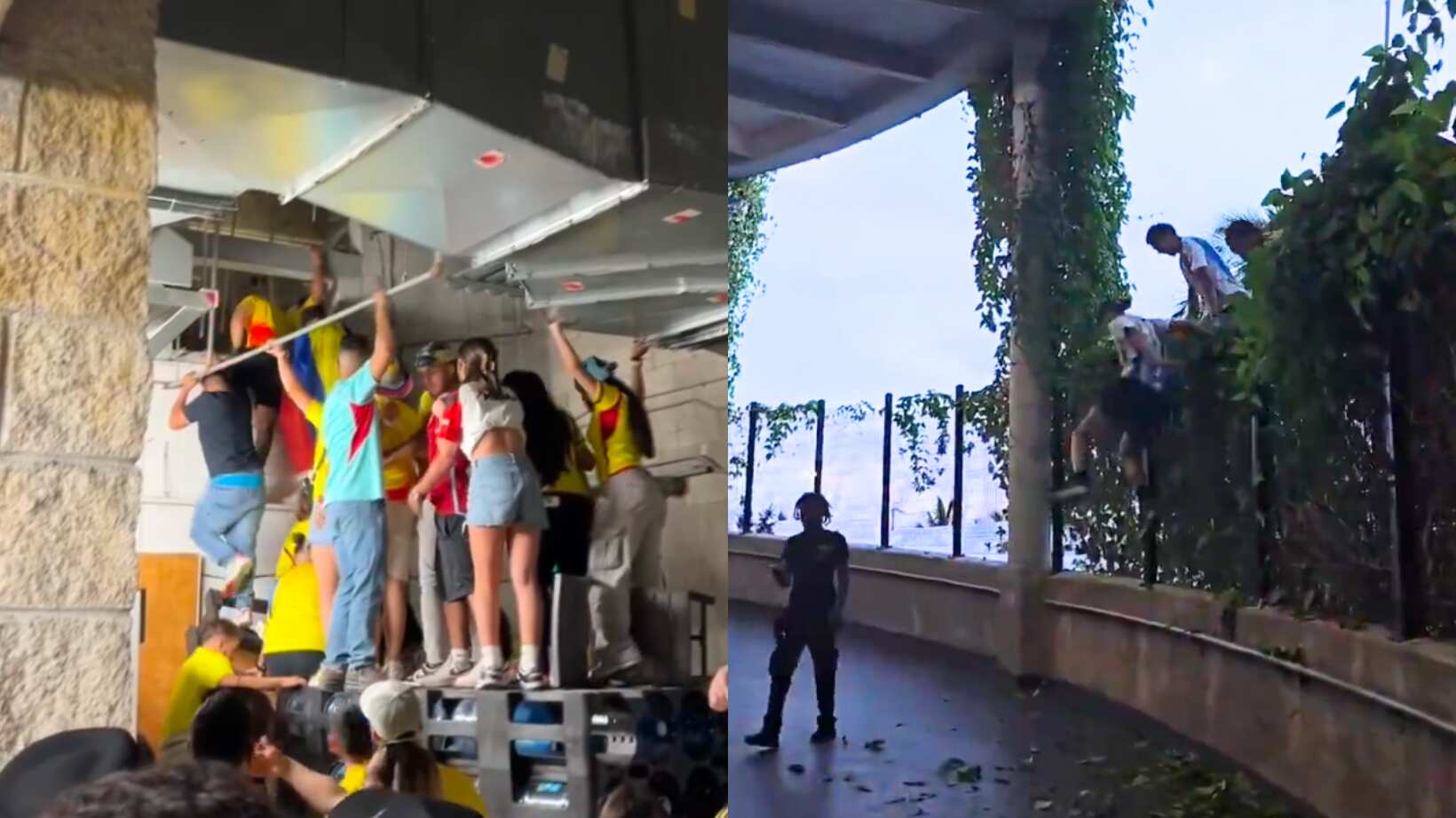Varios aficionados se colaron al estadio sin boleto.