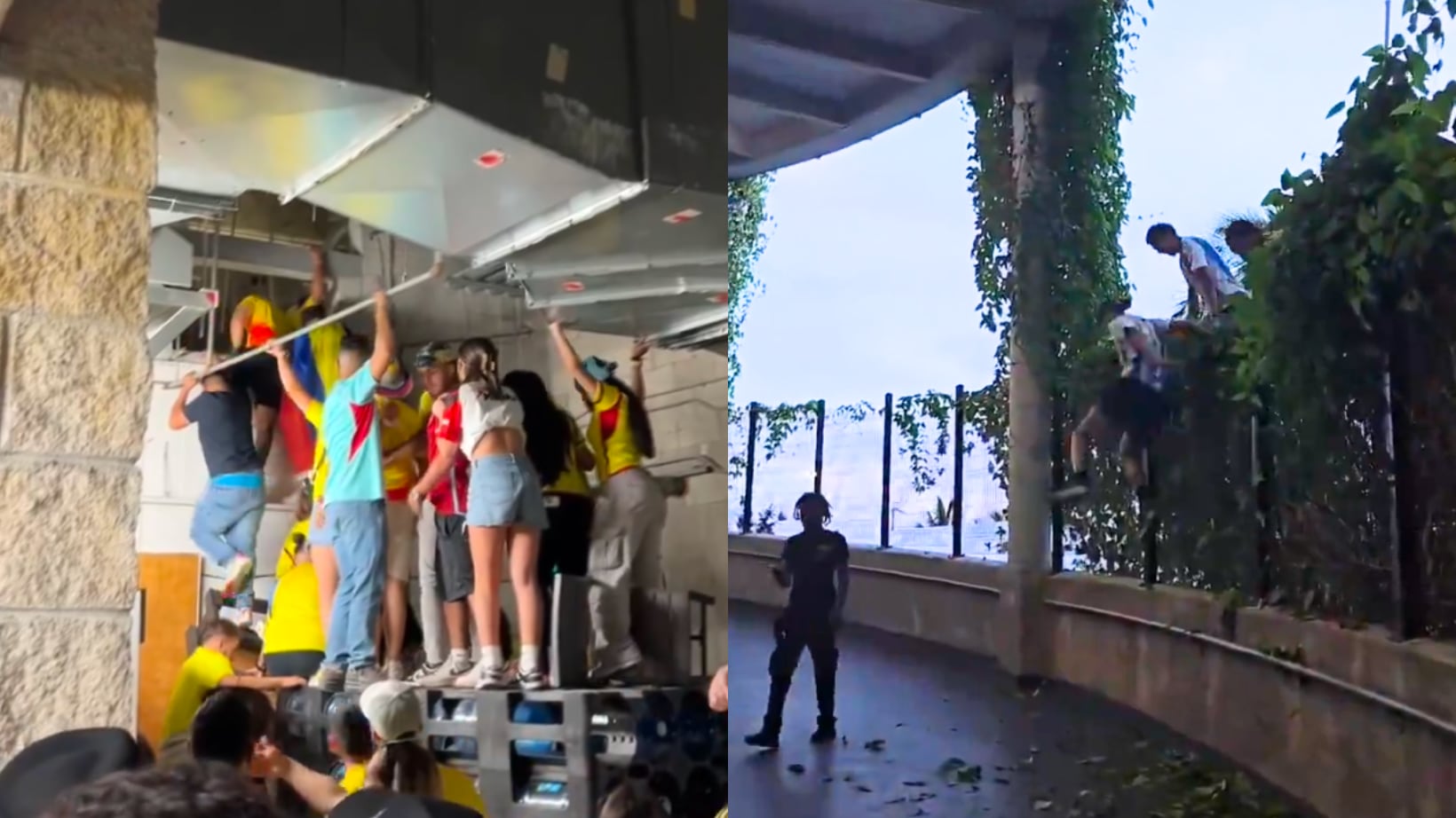Varios aficionados se colaron al estadio sin boleto.