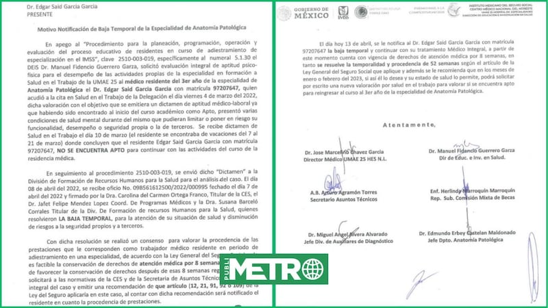 Documentos y amenazas: las pruebas del acoso en la UMAE 25