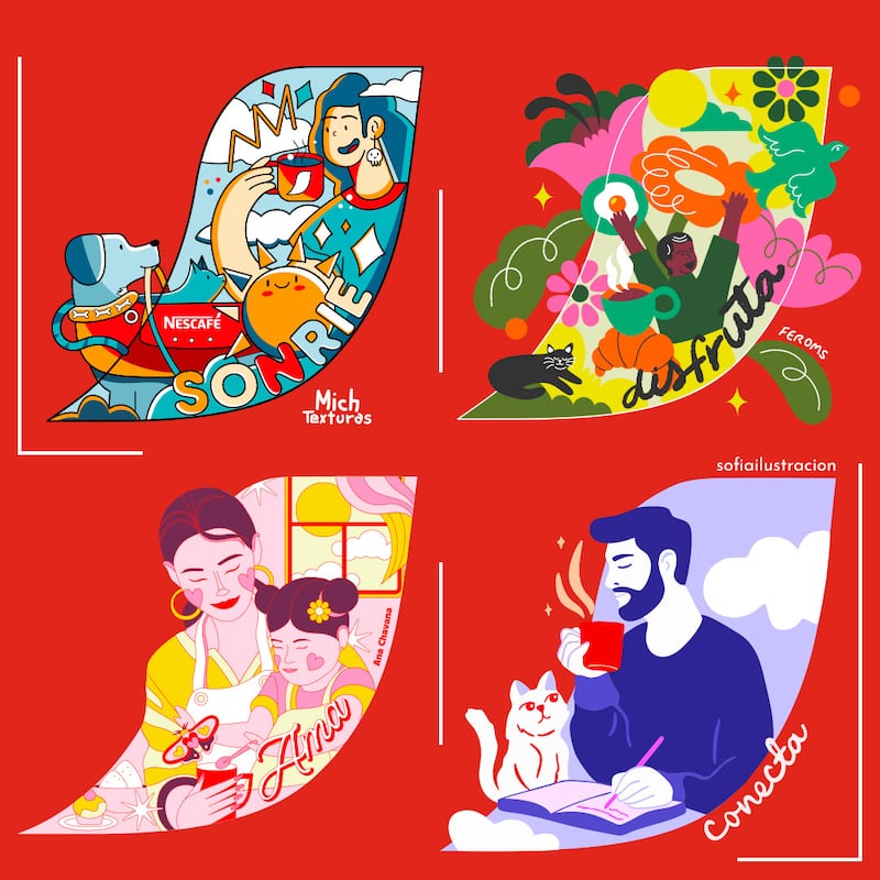 Nescafé, Nestlé, Taza Roja, Arte