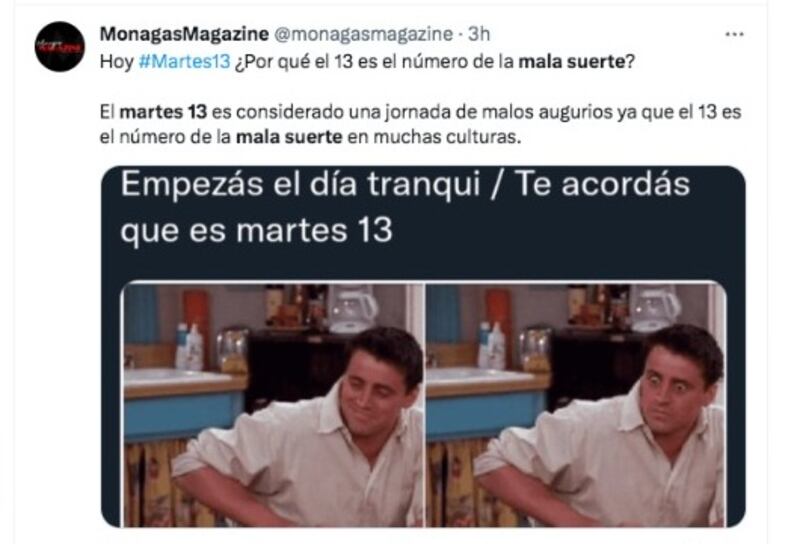 ¡Que la mala suerte te acompañe! El martes 13 inunda con memes las redes sociales