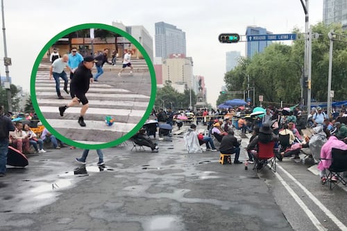 ¿“Olimpiadas” de la CNTE? Manifestantes arman reta y carreras como protesta en Reforma