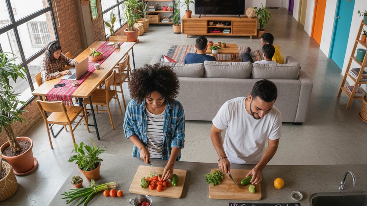 El coliving crece porque las rentas suben, los sueldos no, y vivir solo en ciudades grandes ya es un lujo.