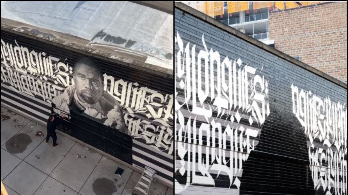El mural de Kanye West fue borrado.