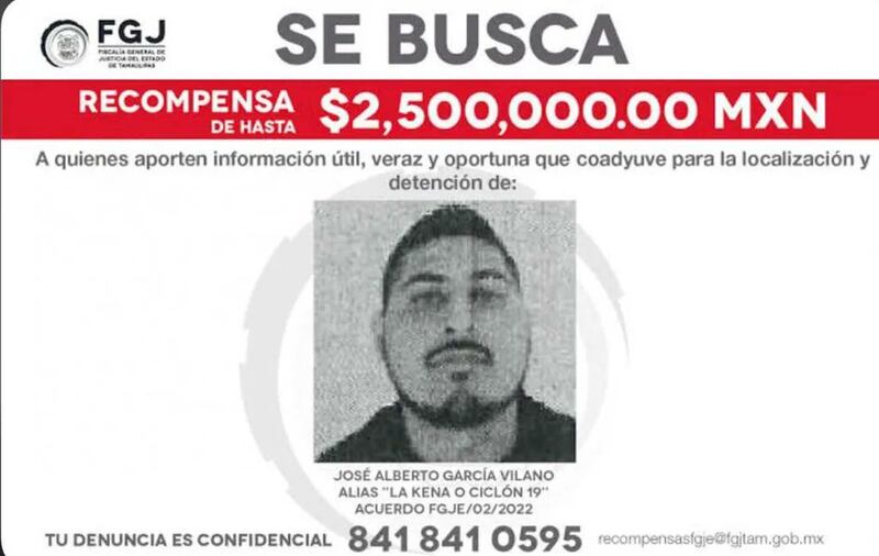 Ficha de búsqueda de la FGJ de Tamaulipas