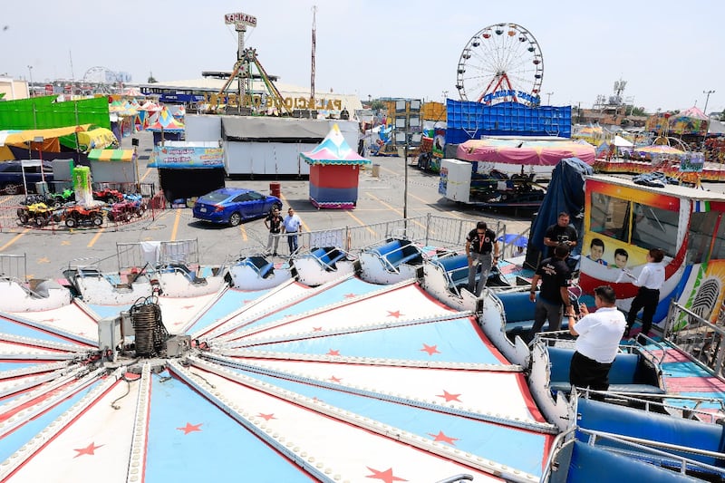 La empresa Atracciones La Roca, encargada del montaje de los juegos, tiene seguro.