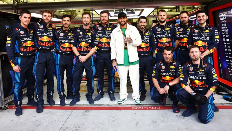 Sergio Pérez y Neymar