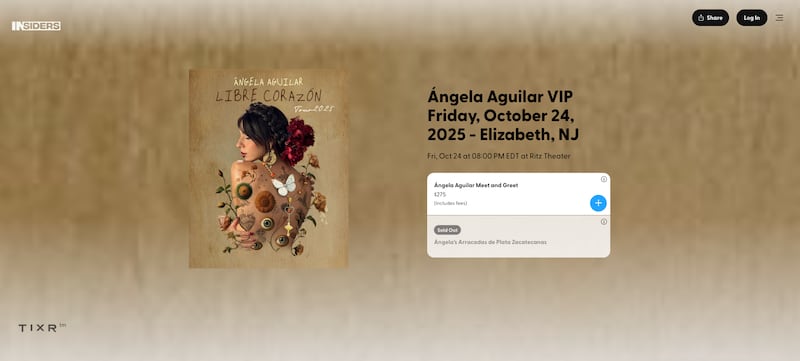 Precio de los boletos M&G de Ángela Aguilar