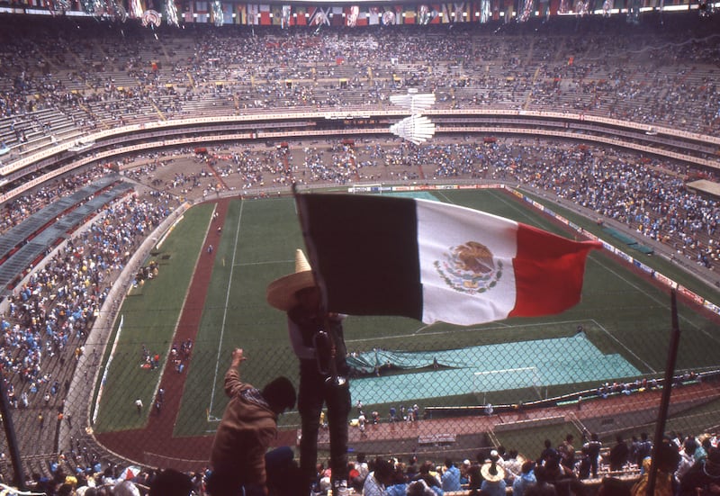 Estadio Azteca en el Mundial 1986.