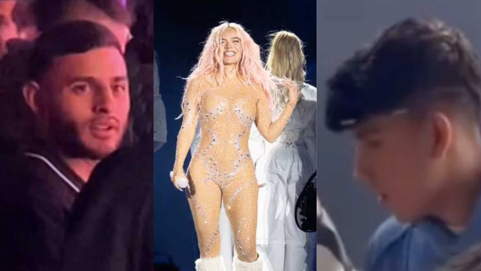 Alexis Vega y Kevin Álvarez en concierto de Karol G