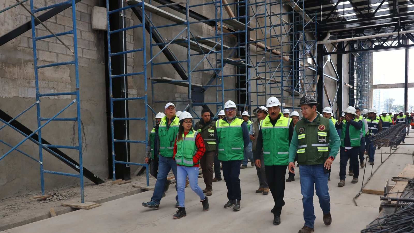 Supervisa Horacio Duarte Olivares, Secretario General de Gobierno obras del Trolebús Chalco-Santa Martha