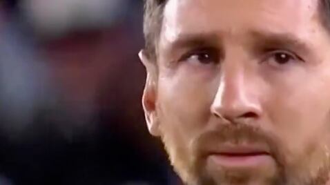 Lionel Messi lloró en su último partido de Eliminatorias como local.