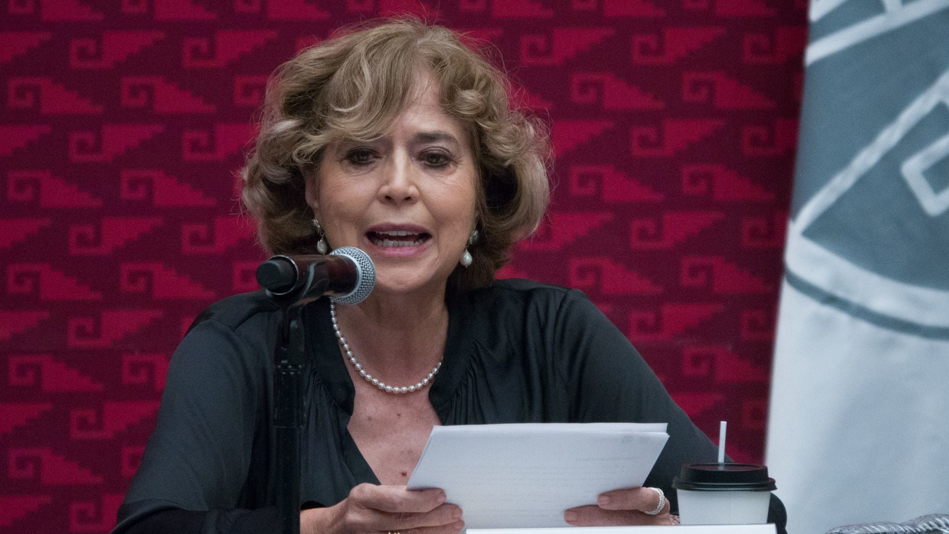 Rosaura Ruiz Gutiérrez, secretaria de Educación, Ciencia y Tecnología, durante la instalación de la Comisión Estatal para la Eduación Superior en la Ciudad de México.