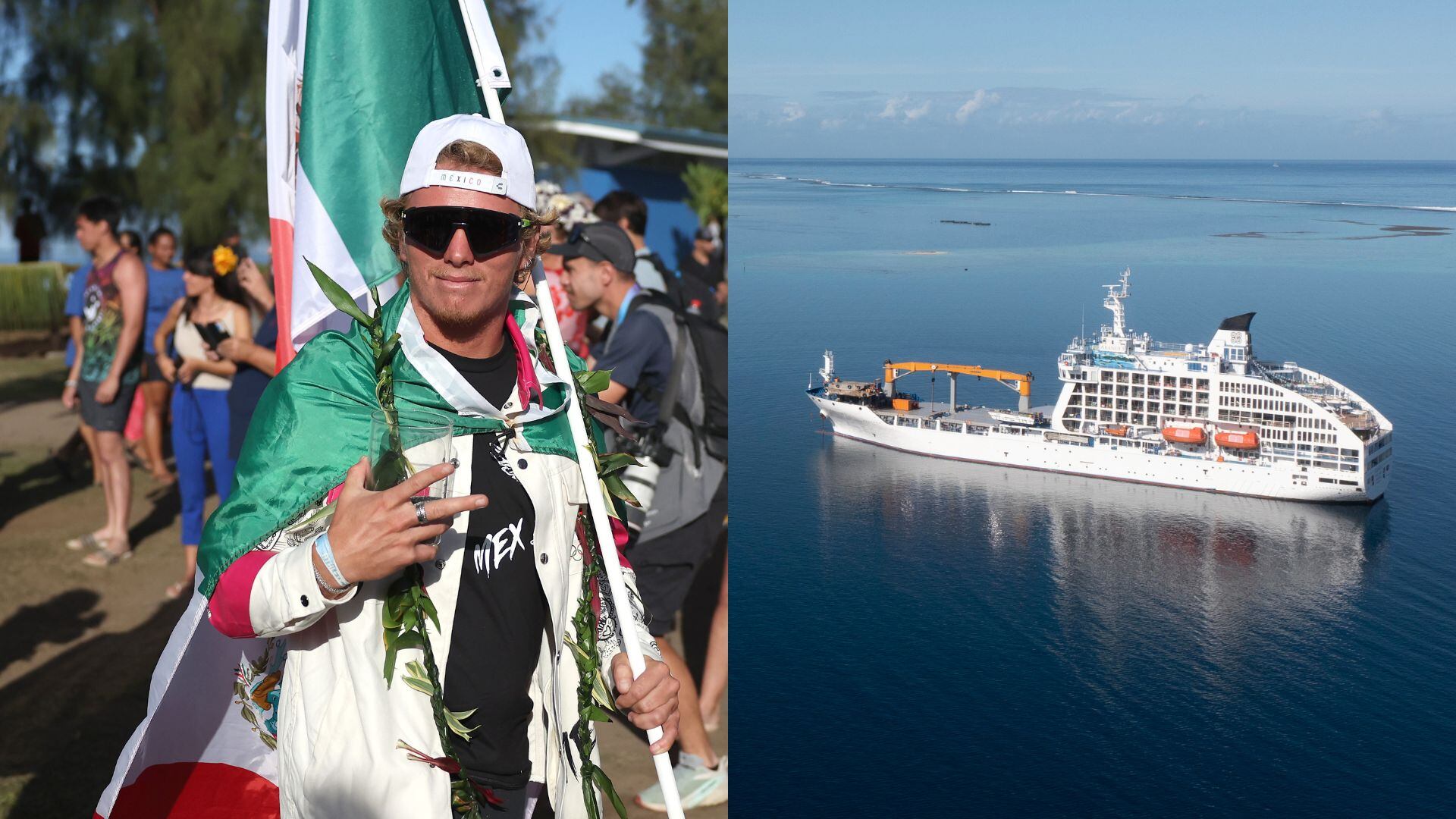 Alan Cleland es el primer surfista mexicano en participar en unos Juegos Olímpicos. Imagen: Getty Images.