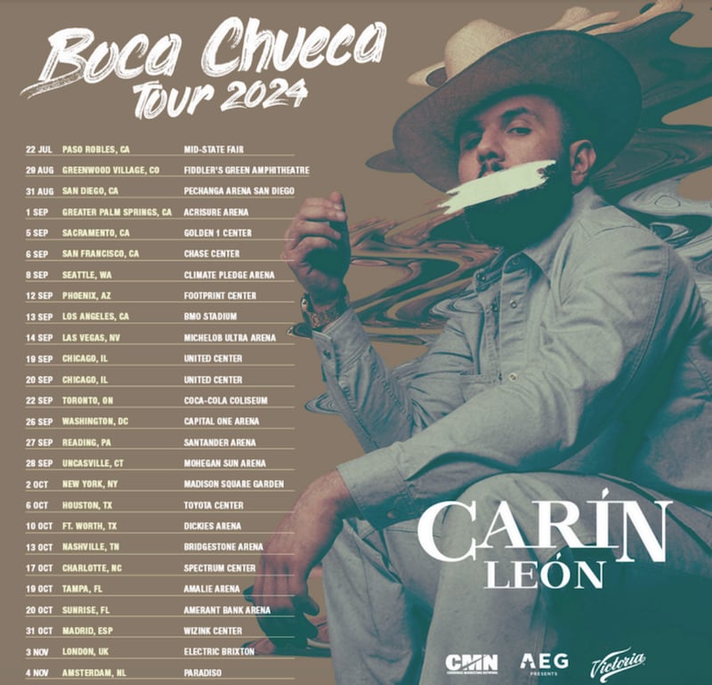 Carin León anuncia fechas del ‘Boca Chueca Tour’