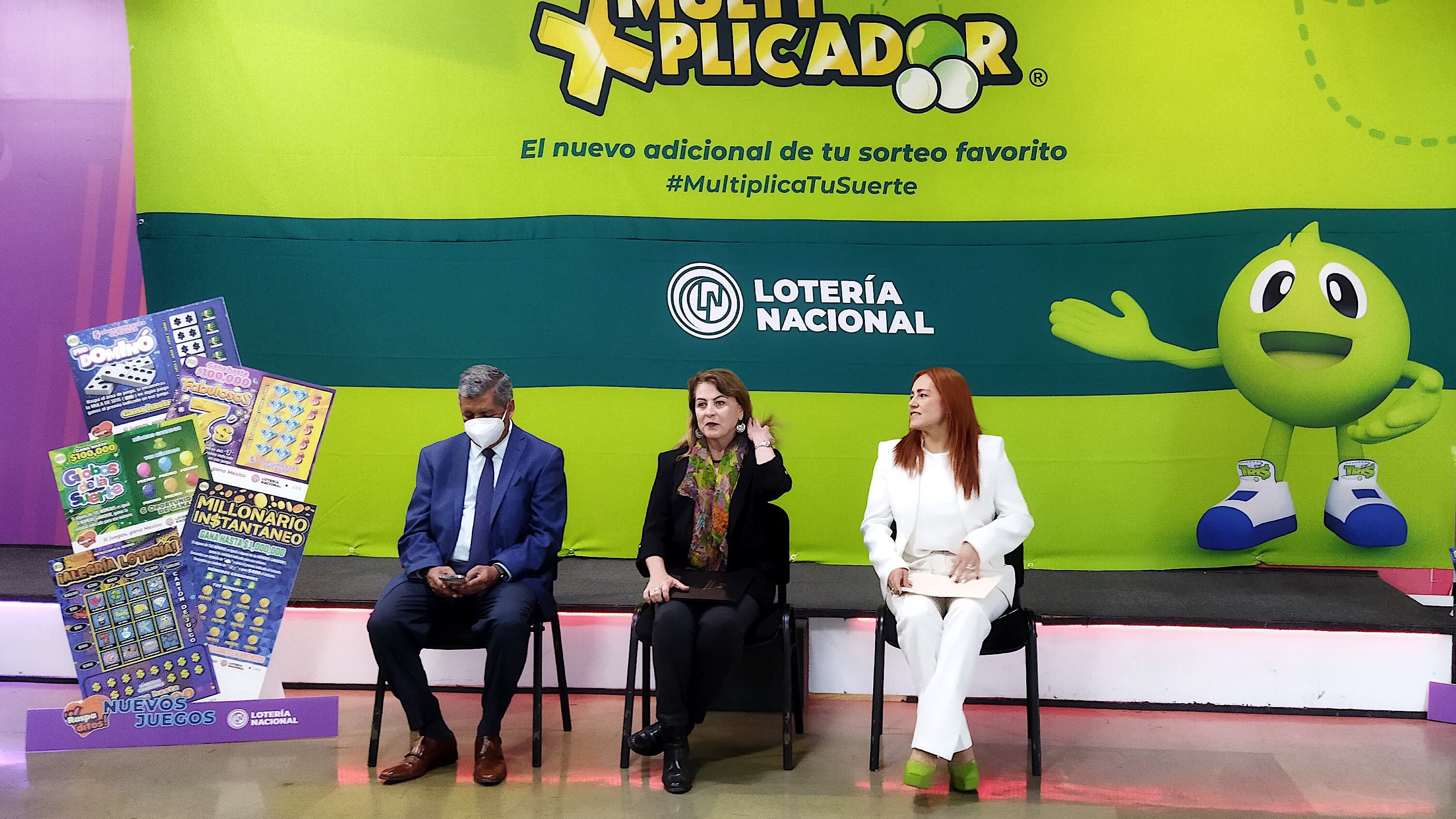 La directora general de la Lotería Nacional, Margarita González Sarabia presentó sus nuevos juegos y renovaciones para los sorteos