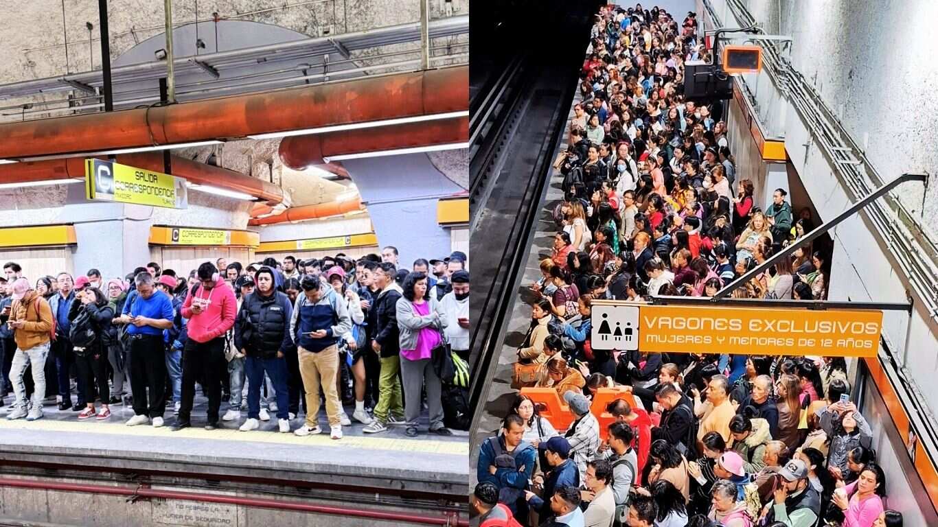 Máxima saturación de usuarios en el Metro CDMX