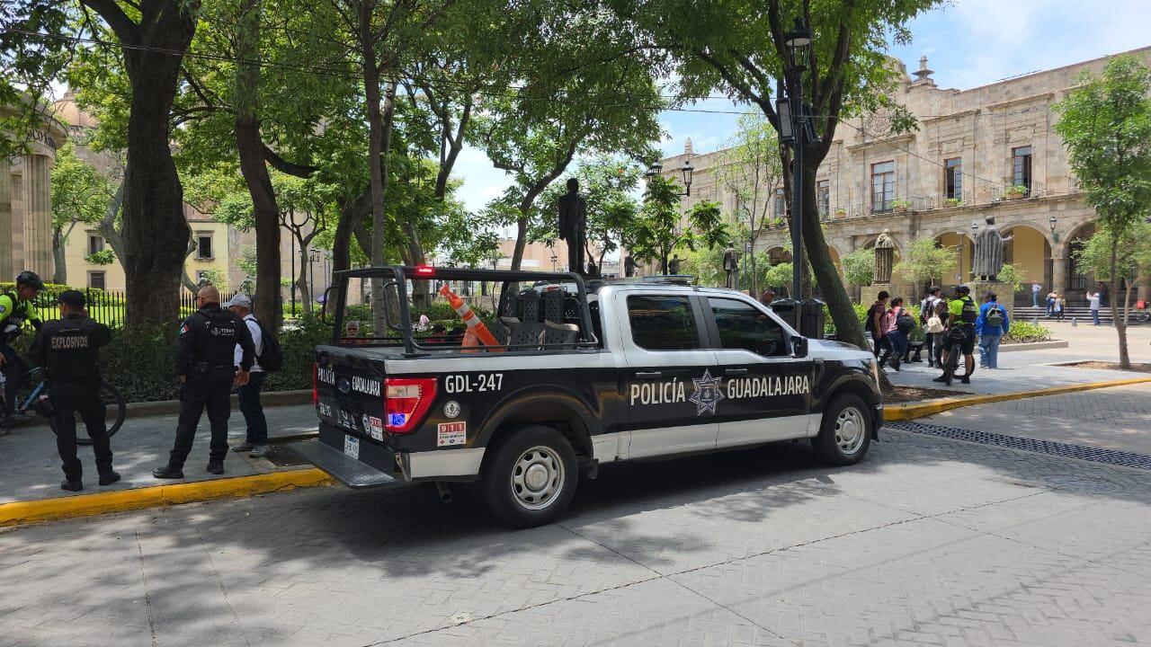 Las cámaras del C5 Guadalajara detectaron la emergencia en el Centro Histórico. CORTESÍA