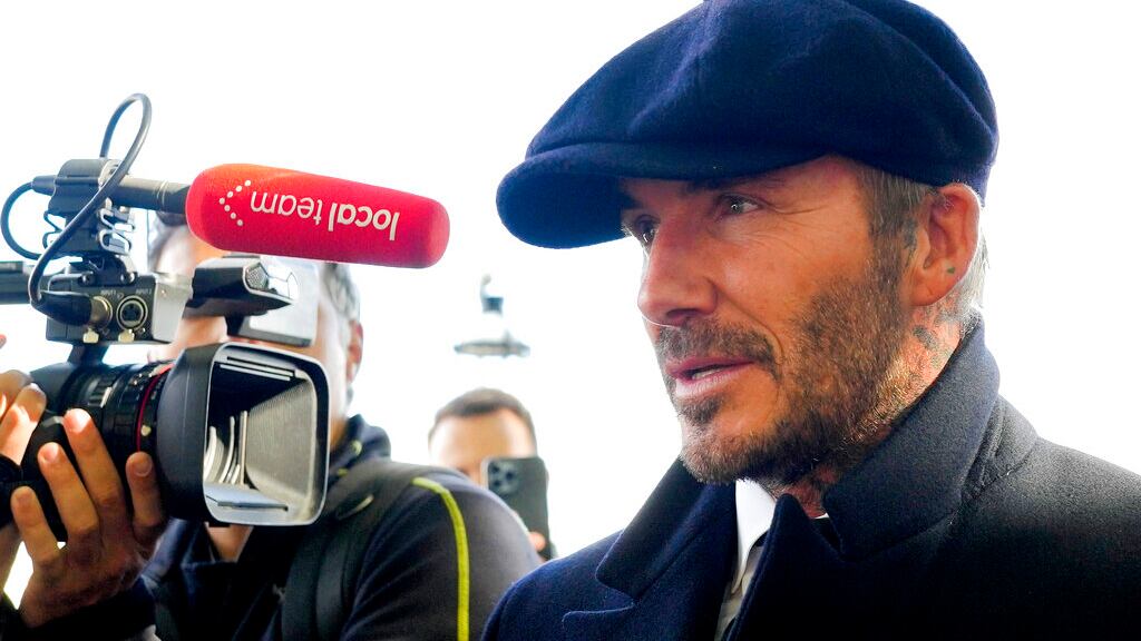 David Beckham llegó al palacio de Westminster, para despedirse de la reina