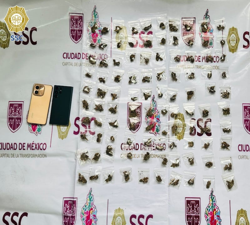 Decomiso drogas y celulares