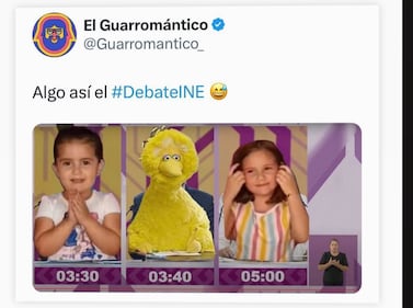 Usuarios de redes sociales compartieron memes de los momentos más divertidos del debate presidencial.