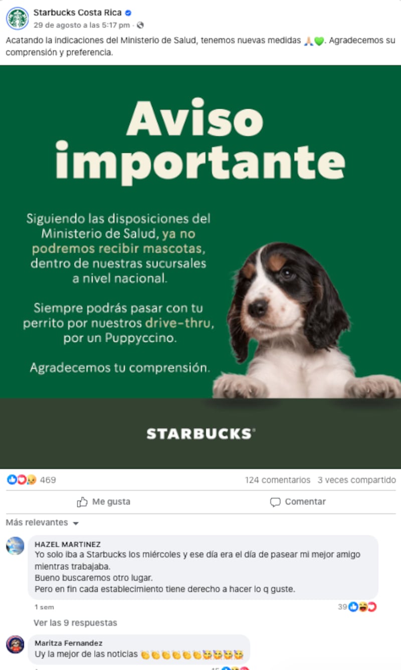 O Starbucks não aceita mais animais de estimação