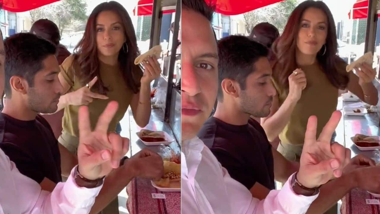 Eva Longoria es captada en un puesto de tacos