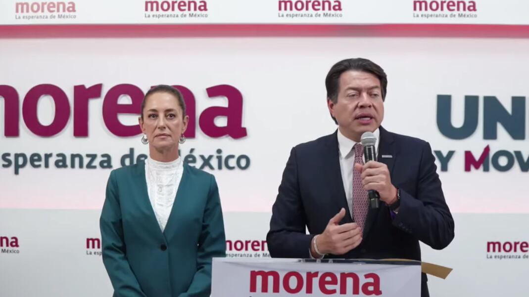 Claudia Sheinbaum y Mario Delgado.