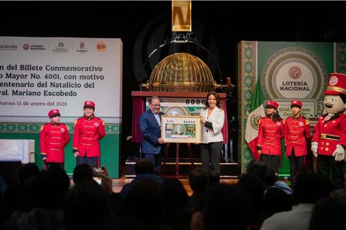Con billete de lotería rinden homenaje al Gral. Mariano Escobedo en el Bicentenario de su Natalicio