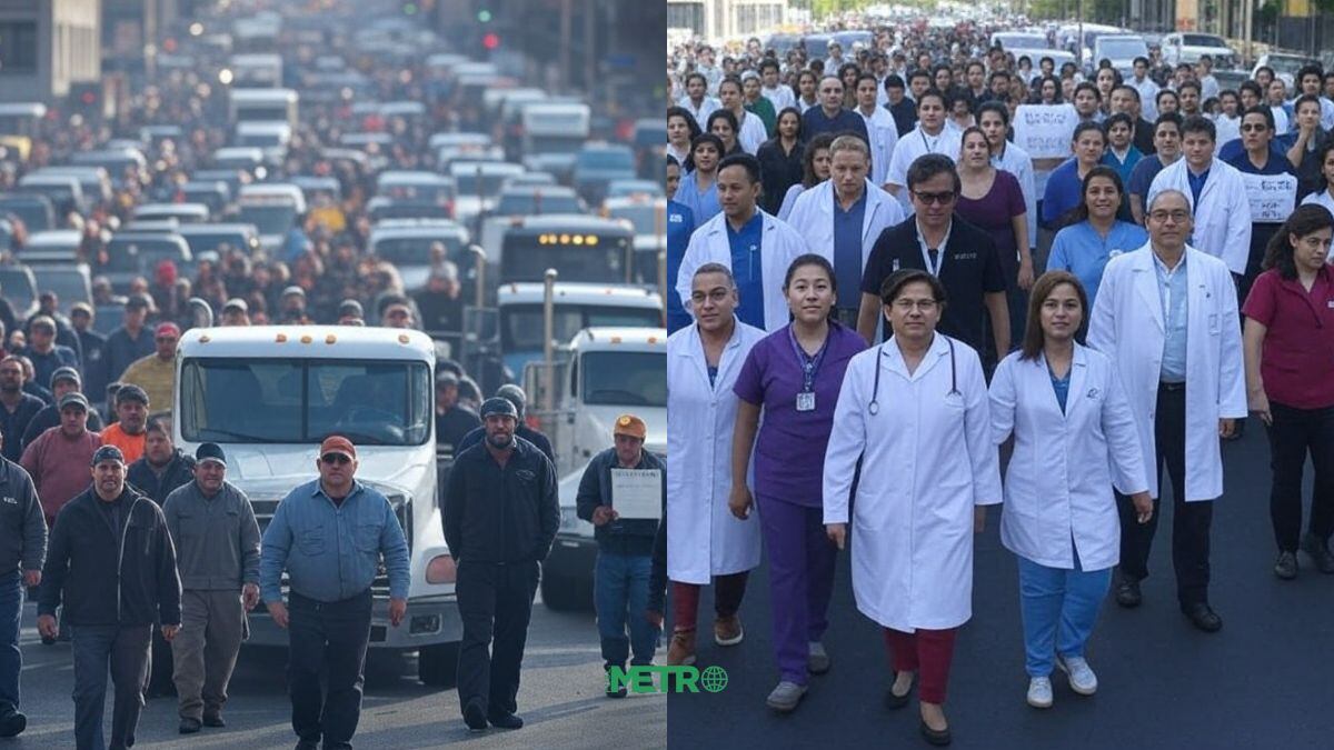 Megamarcha lunes 17 de febrero: Bloqueos masivos CDMX por transportistas y personal de salud