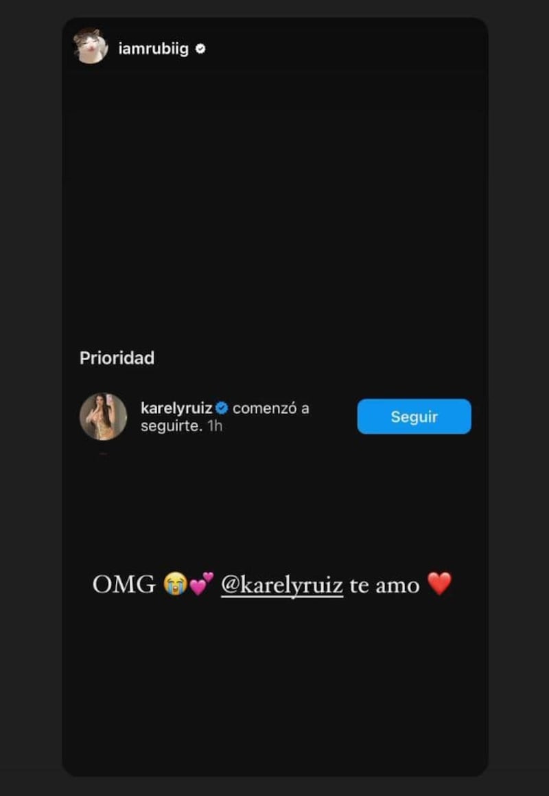 Rubí imita baile de Karely Ruiz en TikTok y ahora es amiga de la estrella de OnlyFans