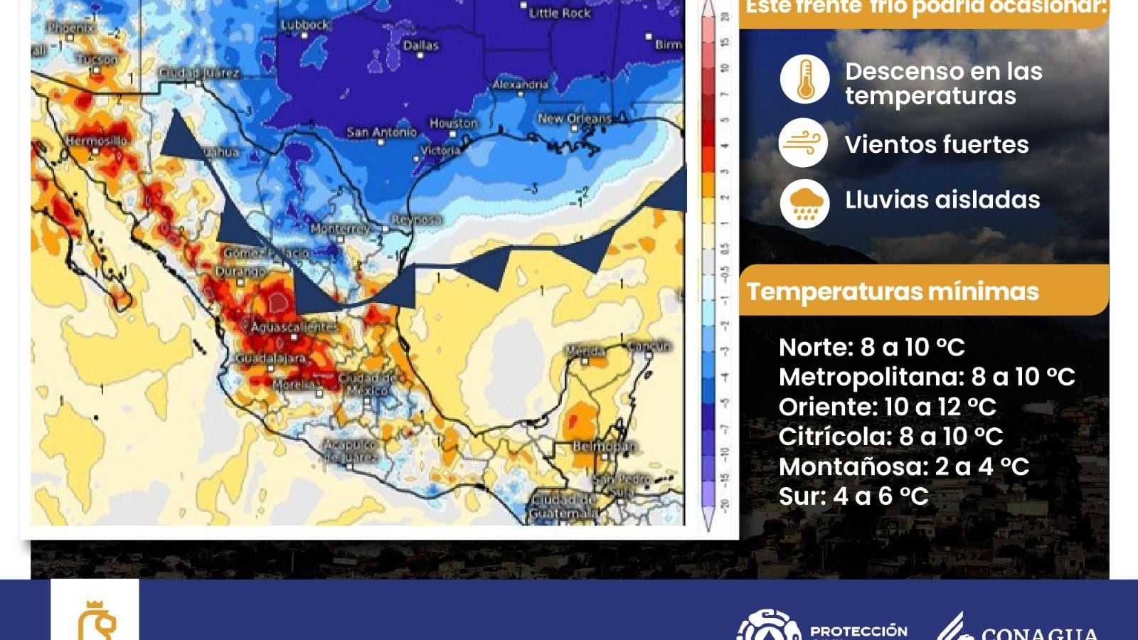 Las autoridades iniciaron un monitoreo permanente desde el Centro de Operaciones de Emergencias ante el inicio del descenso térmico.