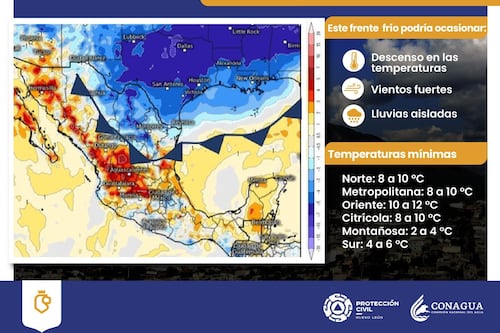 Ingresa Frente Frío 37 a Nuevo León; se prevén temperaturas de hasta 2 grados