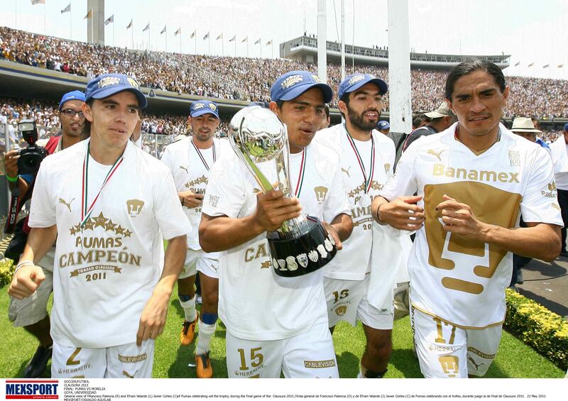 Pumas ganó su último campeonato en el Clausura 2011.