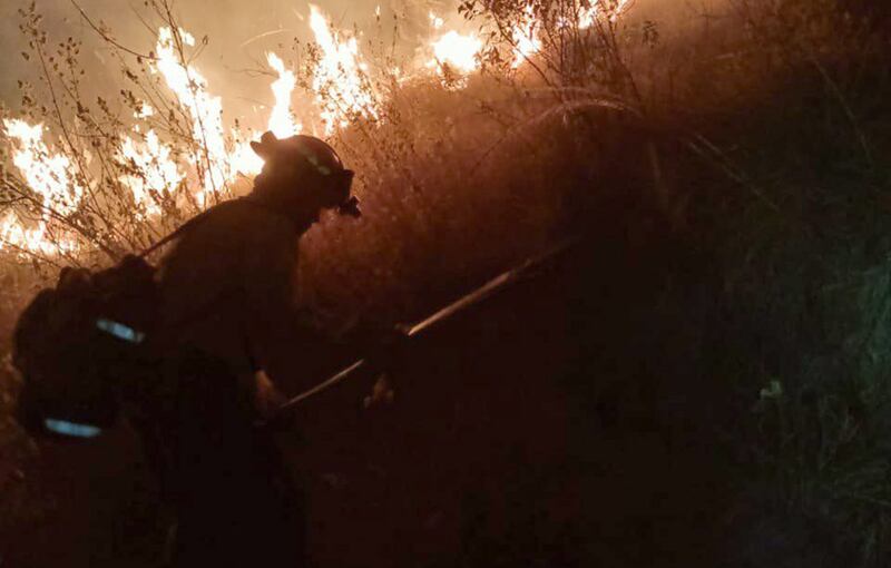 El incendio en el Cerro del Colli fue controlado desde anoche pero se reavivó.