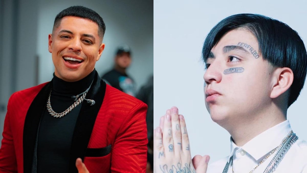 Eduin Caz (Grupo Firme) y Dani Flow